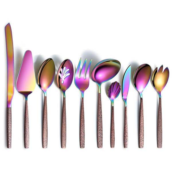 World Menagerie 10Piece Stainless Steel Serving Set, Mirror Finish For Weddings, Parties, And